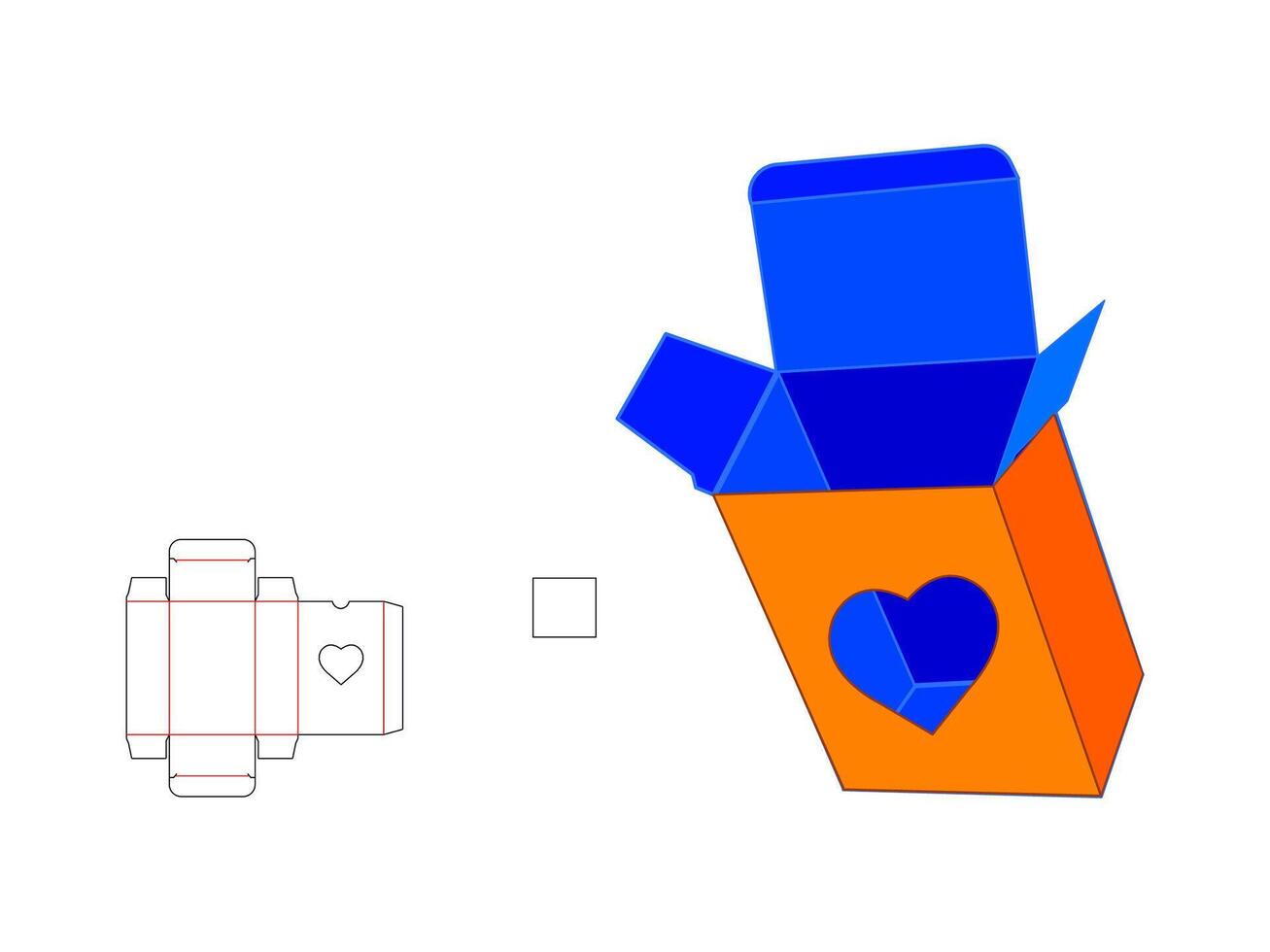 Heart Shape Soap Box LASER CUT Template for DIY Crafting vector