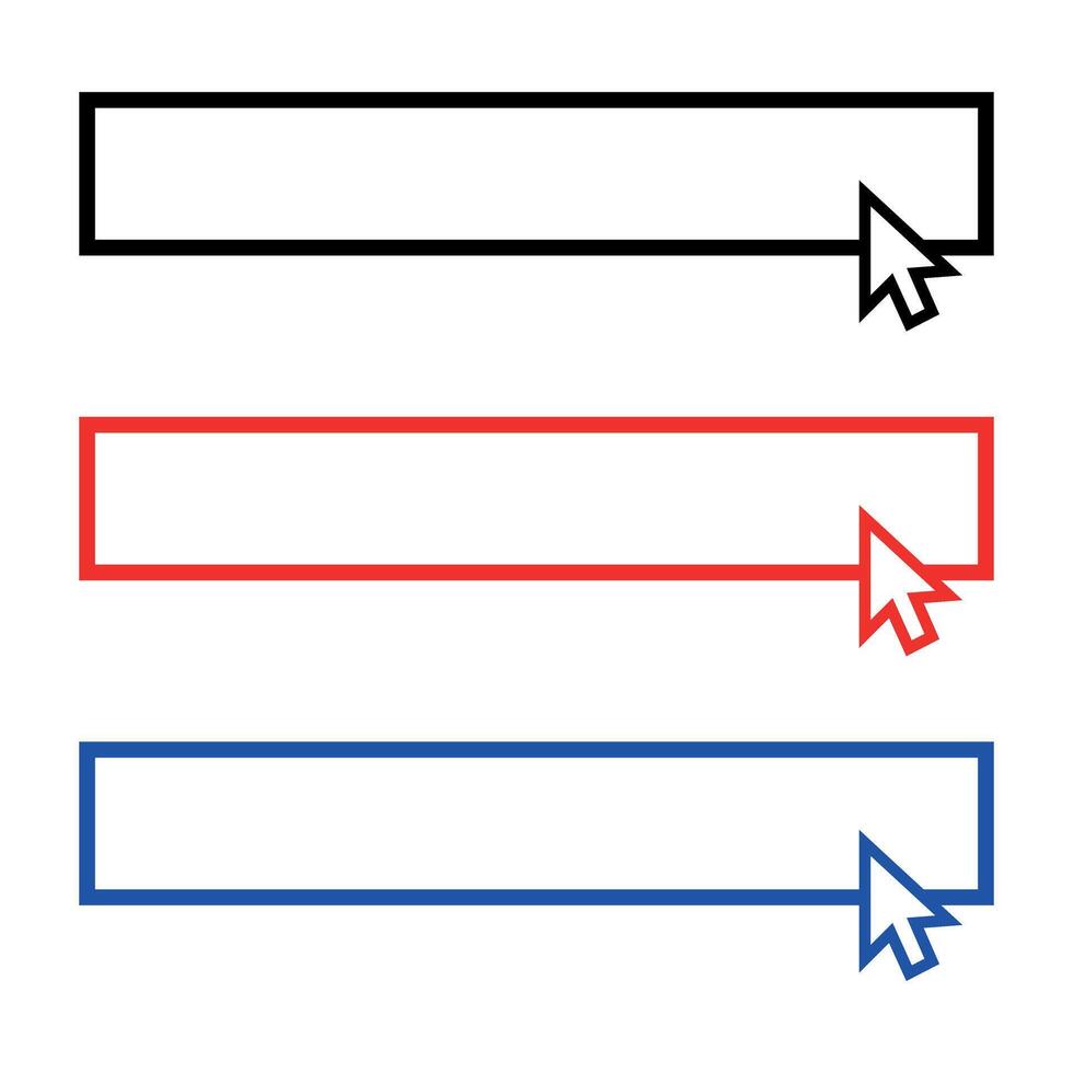 click here icon simple line vector
