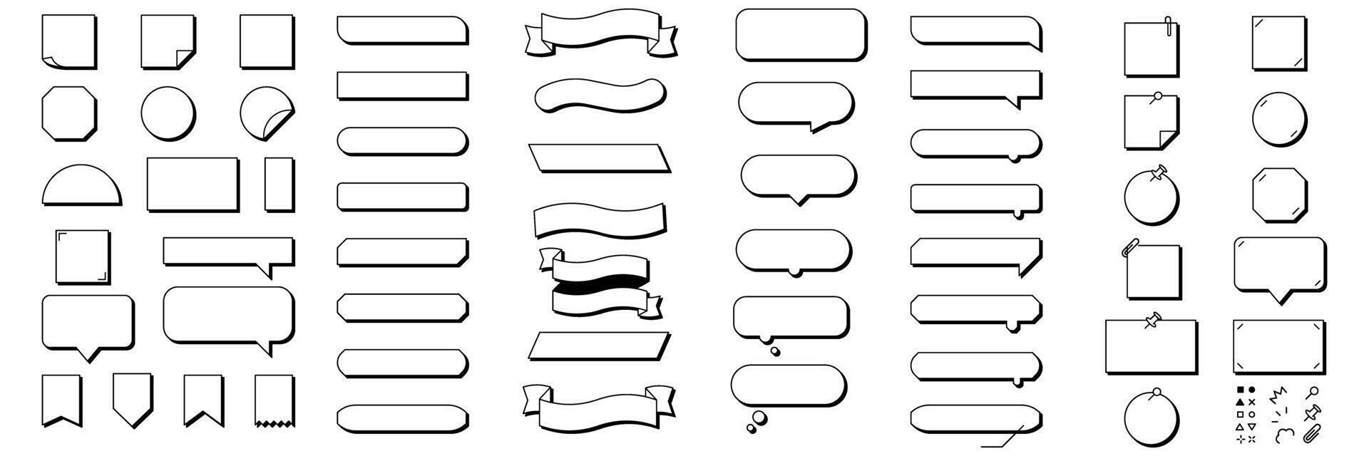 Simple Frame, Speech Bubble, Decoration Frame Title. Icons vector