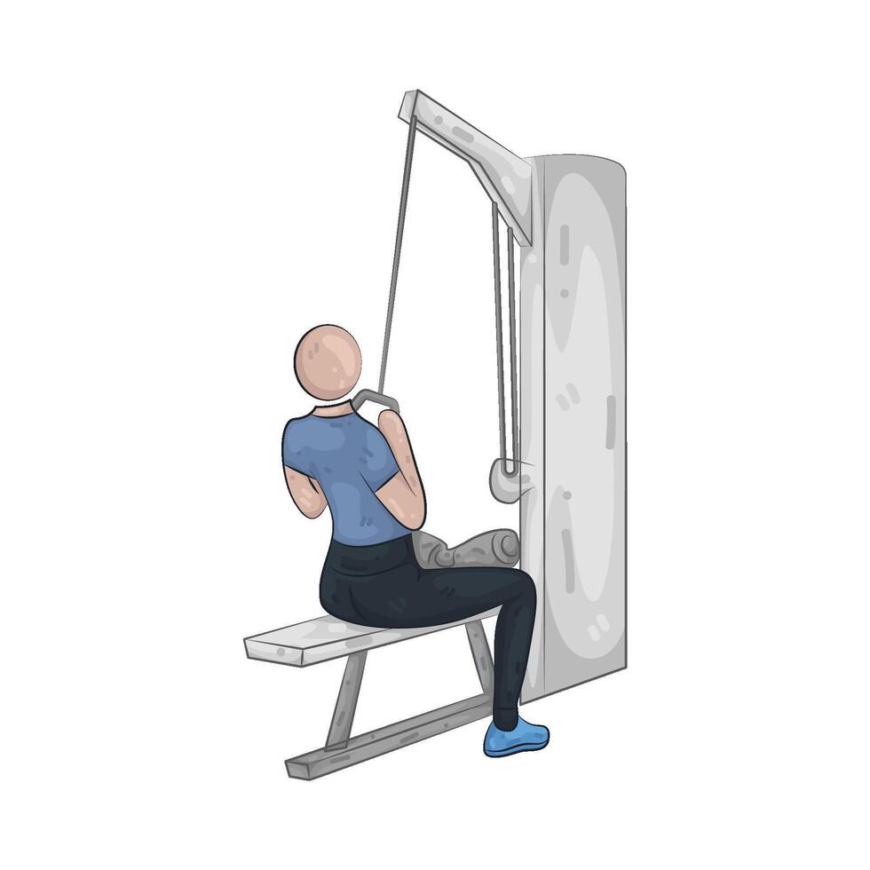 Illustration of V Bar Pulldown vector