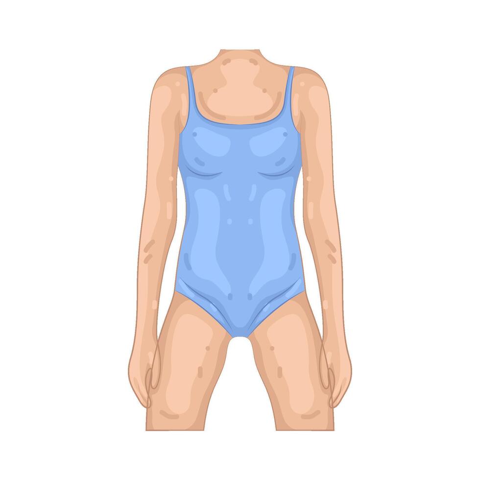 Illustration of Slim body vector
