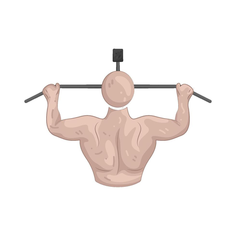 Illustration of Lat Pulldown vector