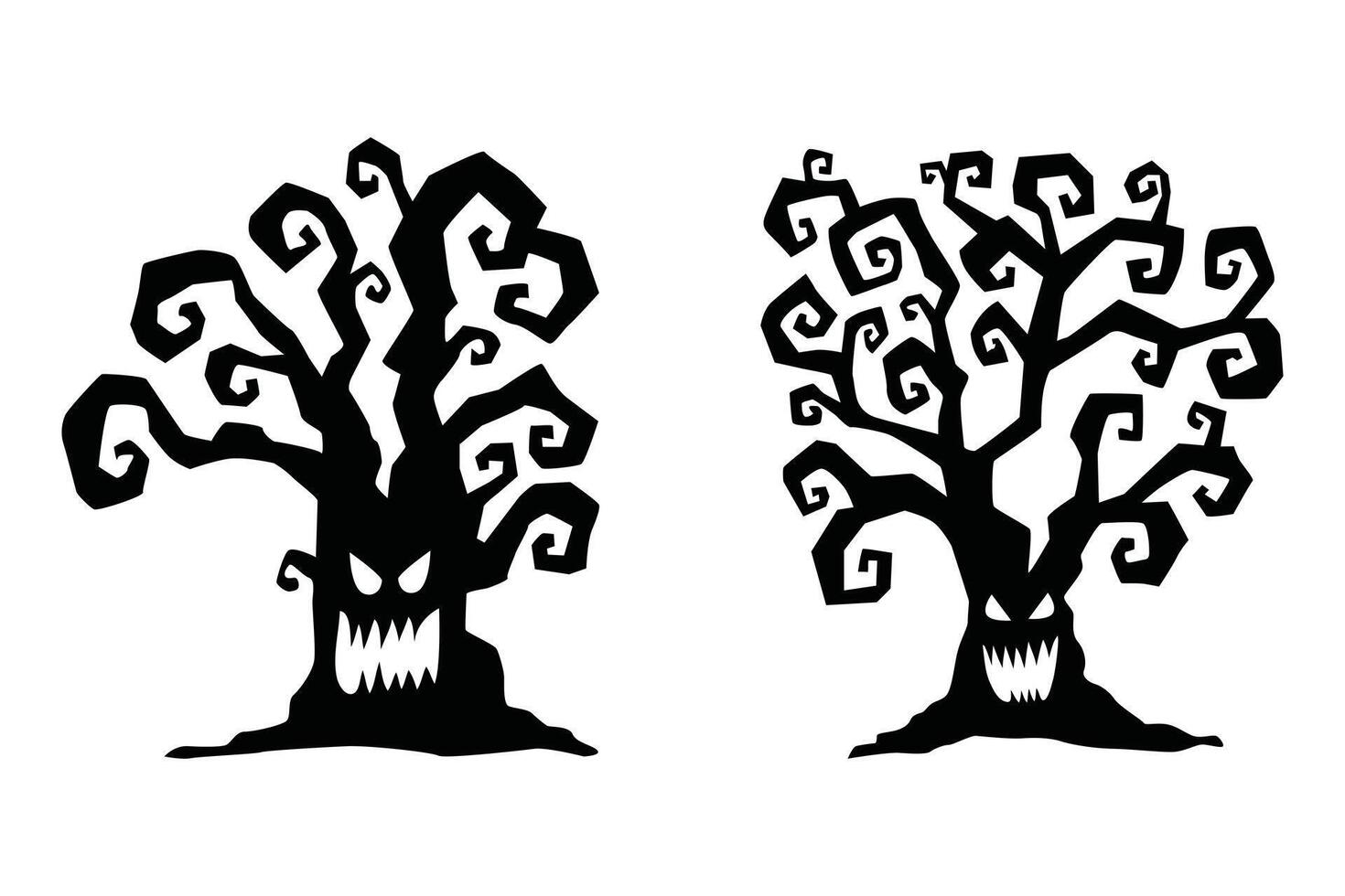 Haunted Dead Tree Silhouette for Halloween vector