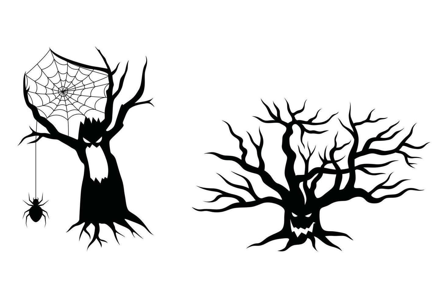 Halloween Tree Silhouette Art vector