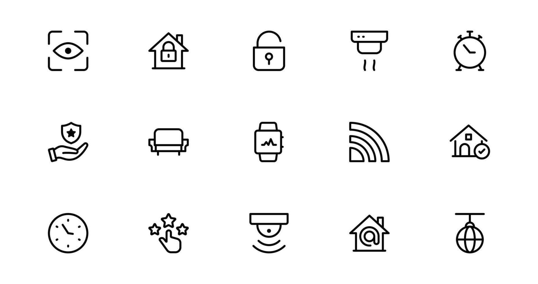 Home Automation Projects with Sleek and Modern Icon set. Includes Everything You Need for Smart Homes, Device Control, and Automation Solutions. vector