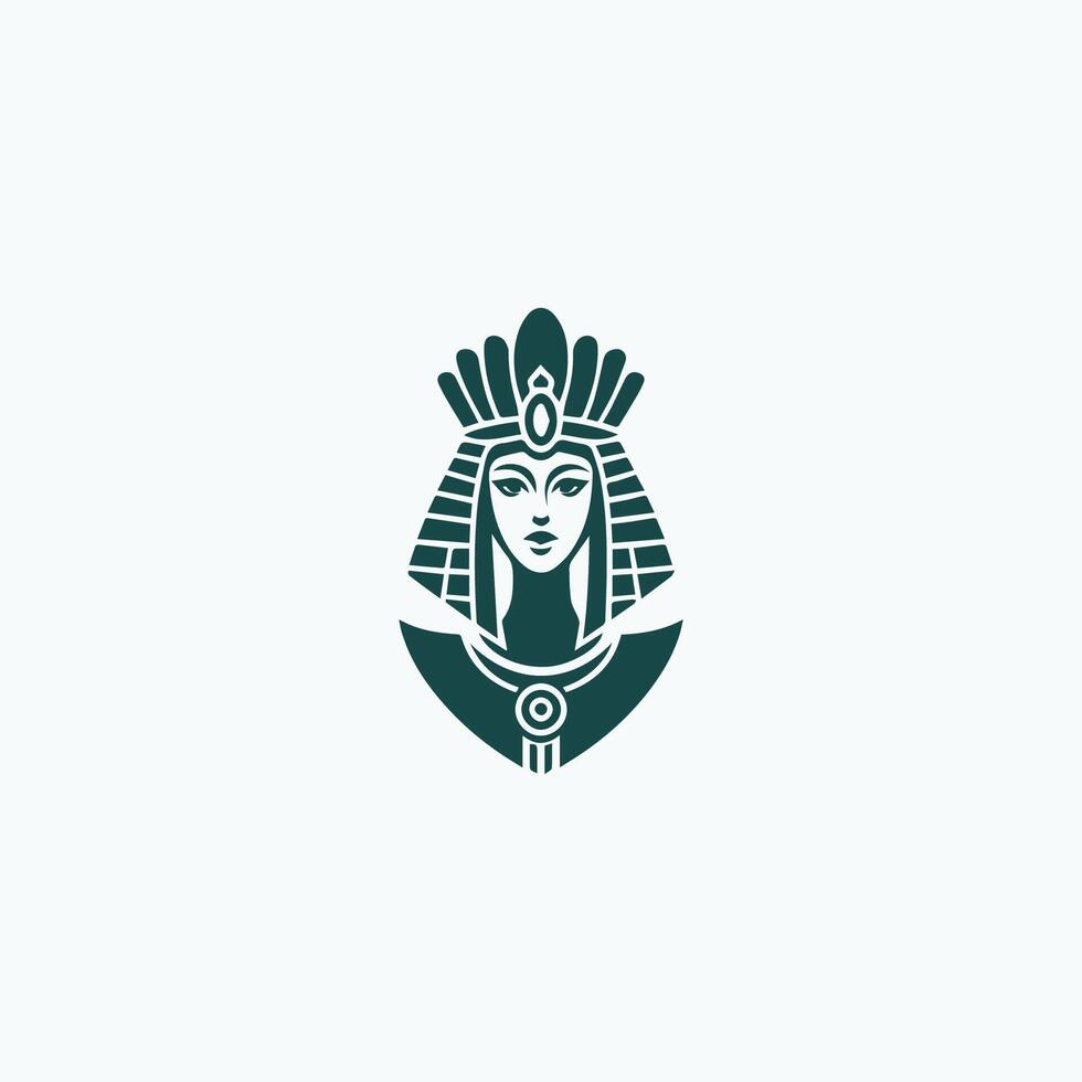 an egyptian woman with a crown on her head vector
