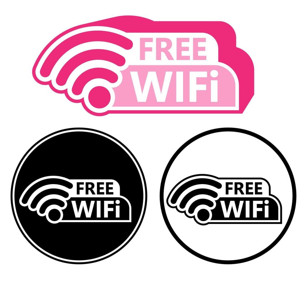 set free internet connection symbol. wifi zone sign hotspot symbol illustration vector