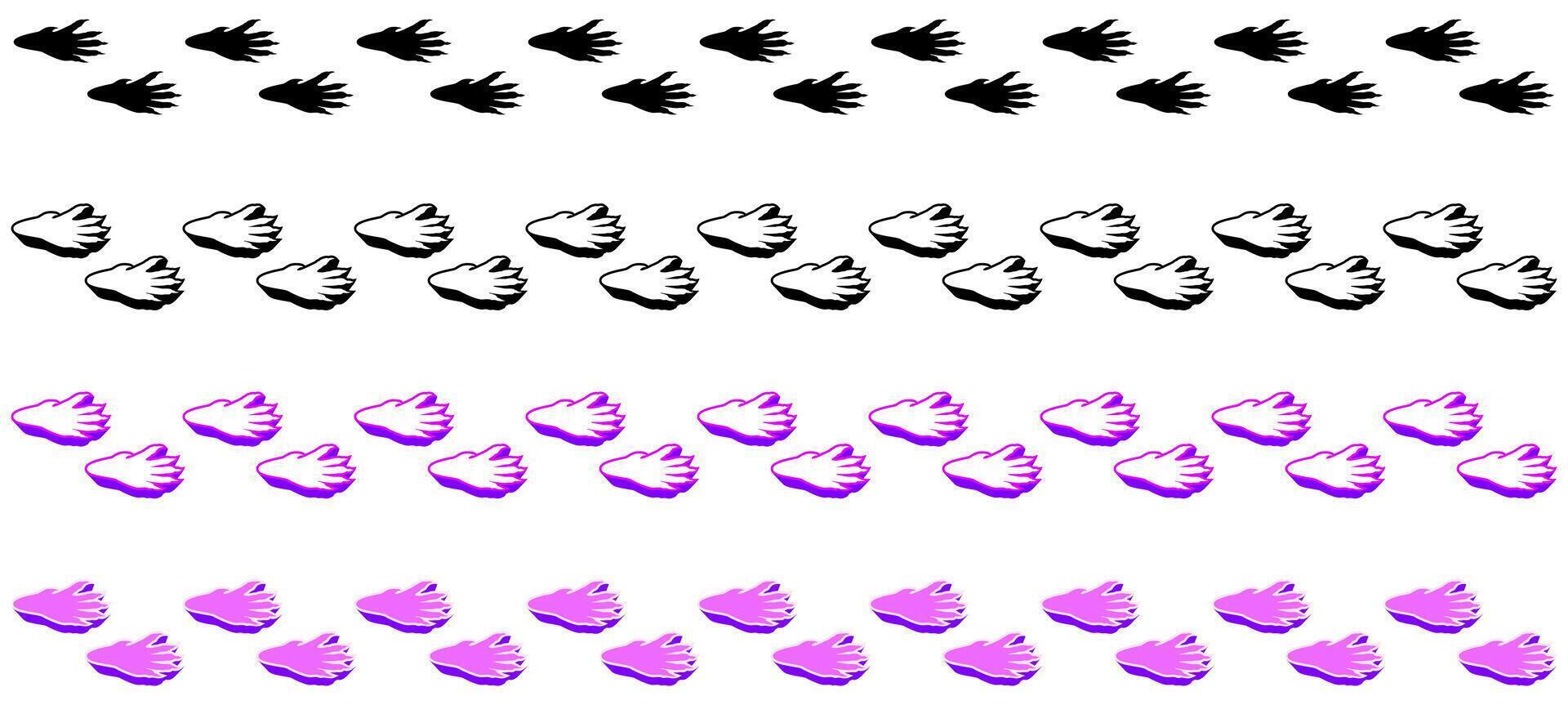 Set collections colourful stylish mole Animal footprint icon. mole paw print walking symbol illustration vector