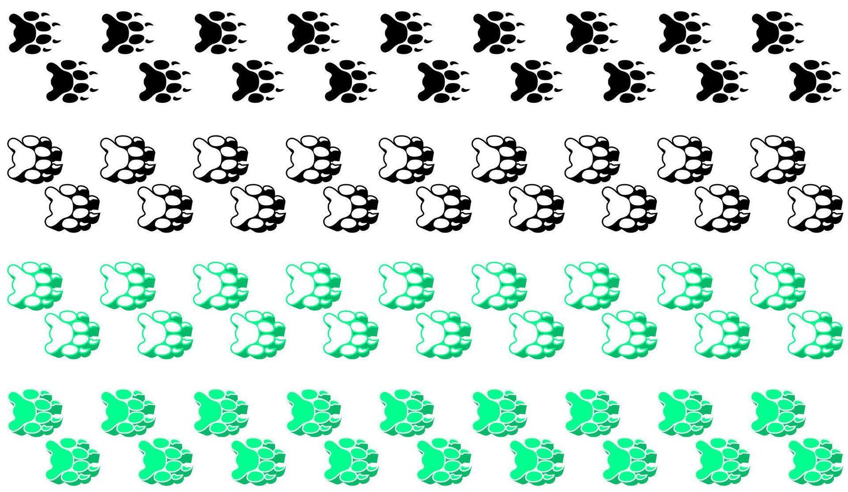 Set collections colourful stylish meerkat Animal footprint icon. meerkat paw print walking symbol illustration vector
