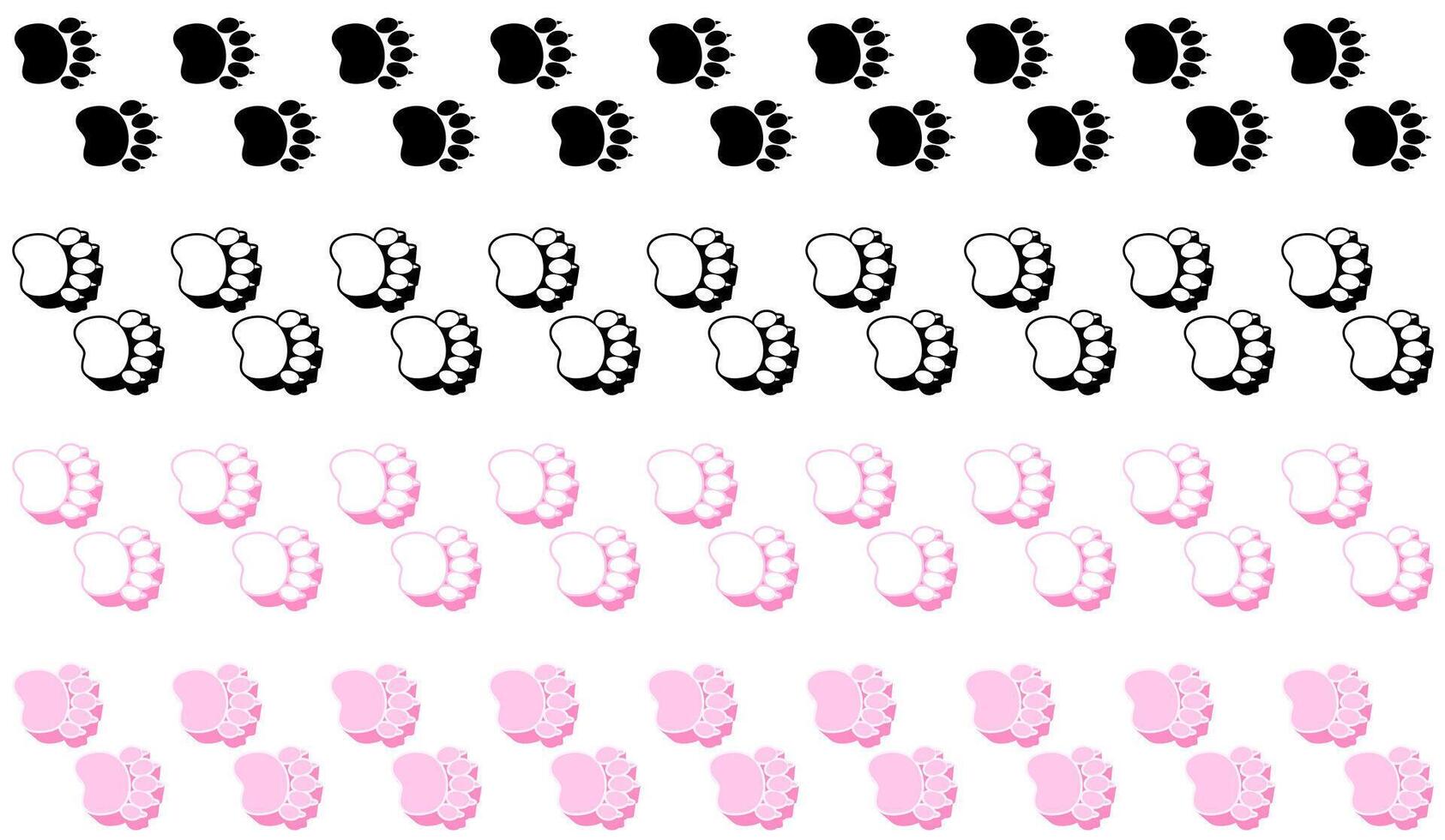 Set collections colourful stylish badger Animal footprint icon. badger paw print walking symbol illustration vector