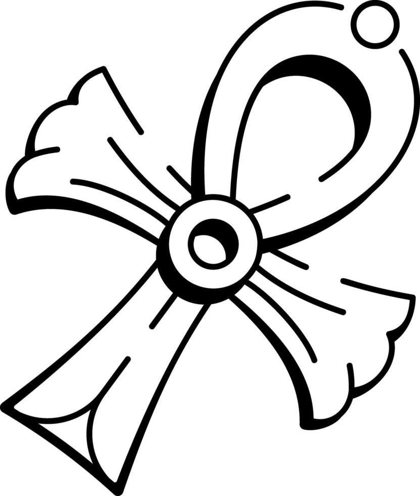 A doodle style icon of ankh tattoo vector
