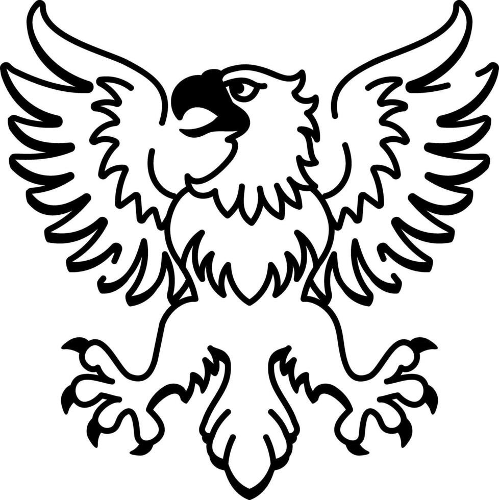 A hand drawn style icon of griffin tattoo vector