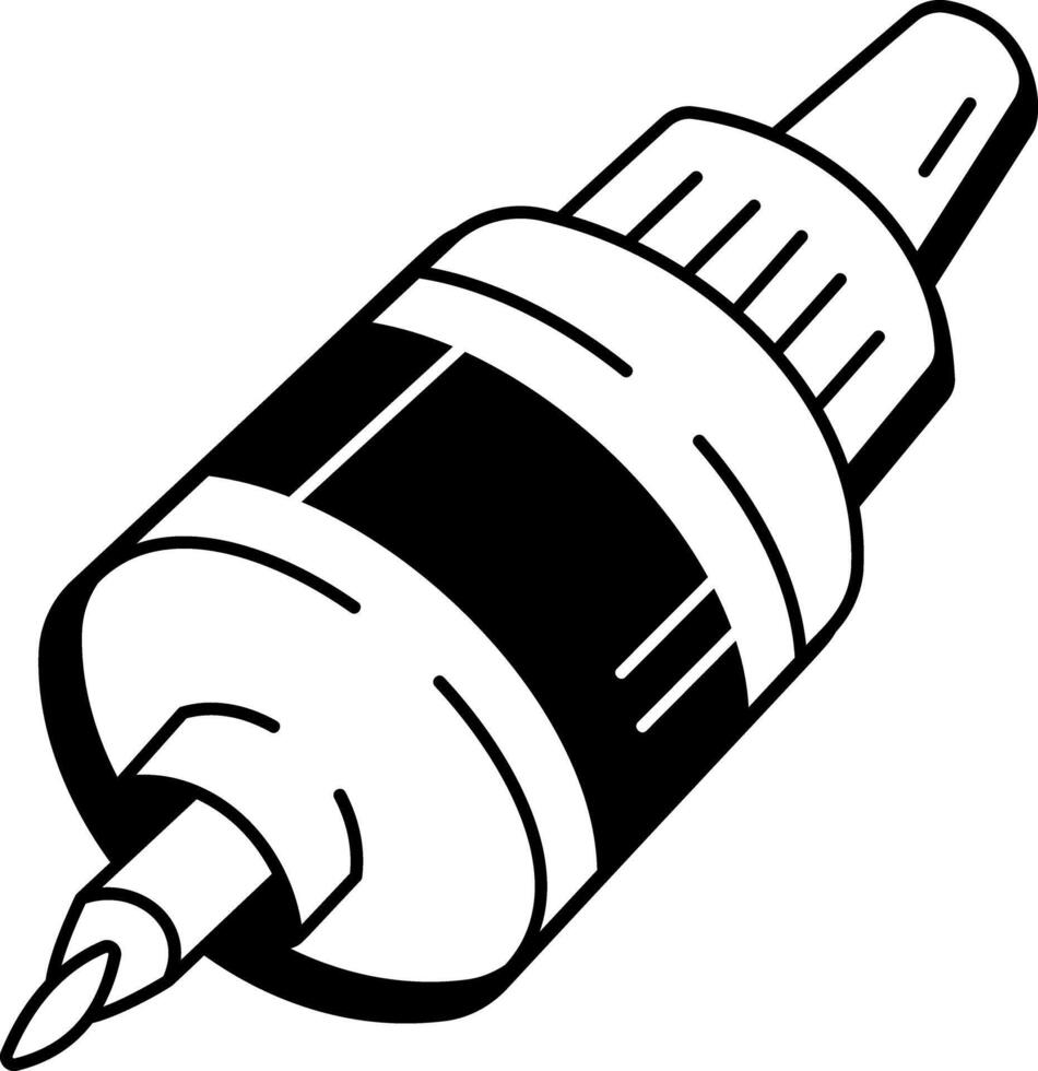 A sketchy style icon of tattoo ink vector