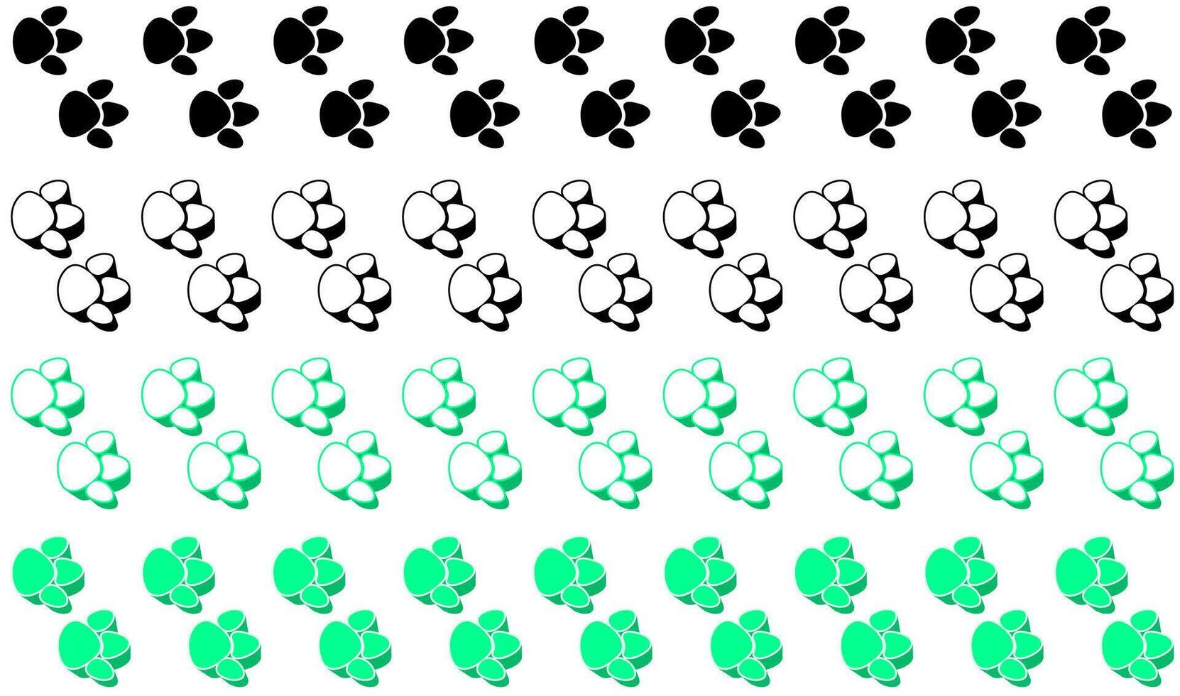 Set collections colourful stylish tapir Animal footprint icon. tapir paw print walking symbol illustration vector