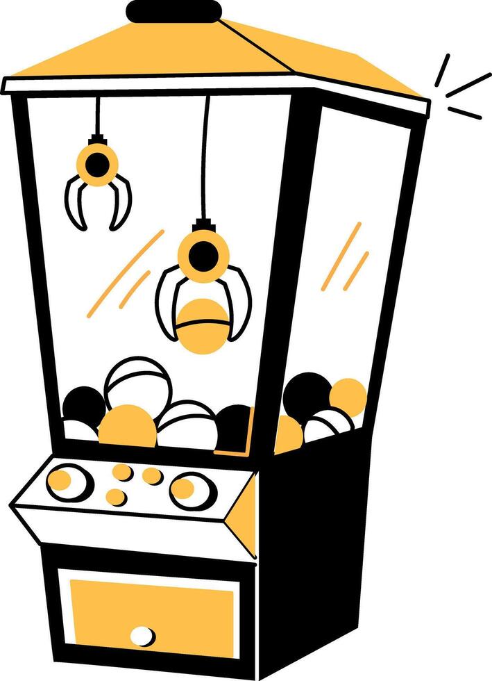 A hand drawn style illustration of a toy machine vector