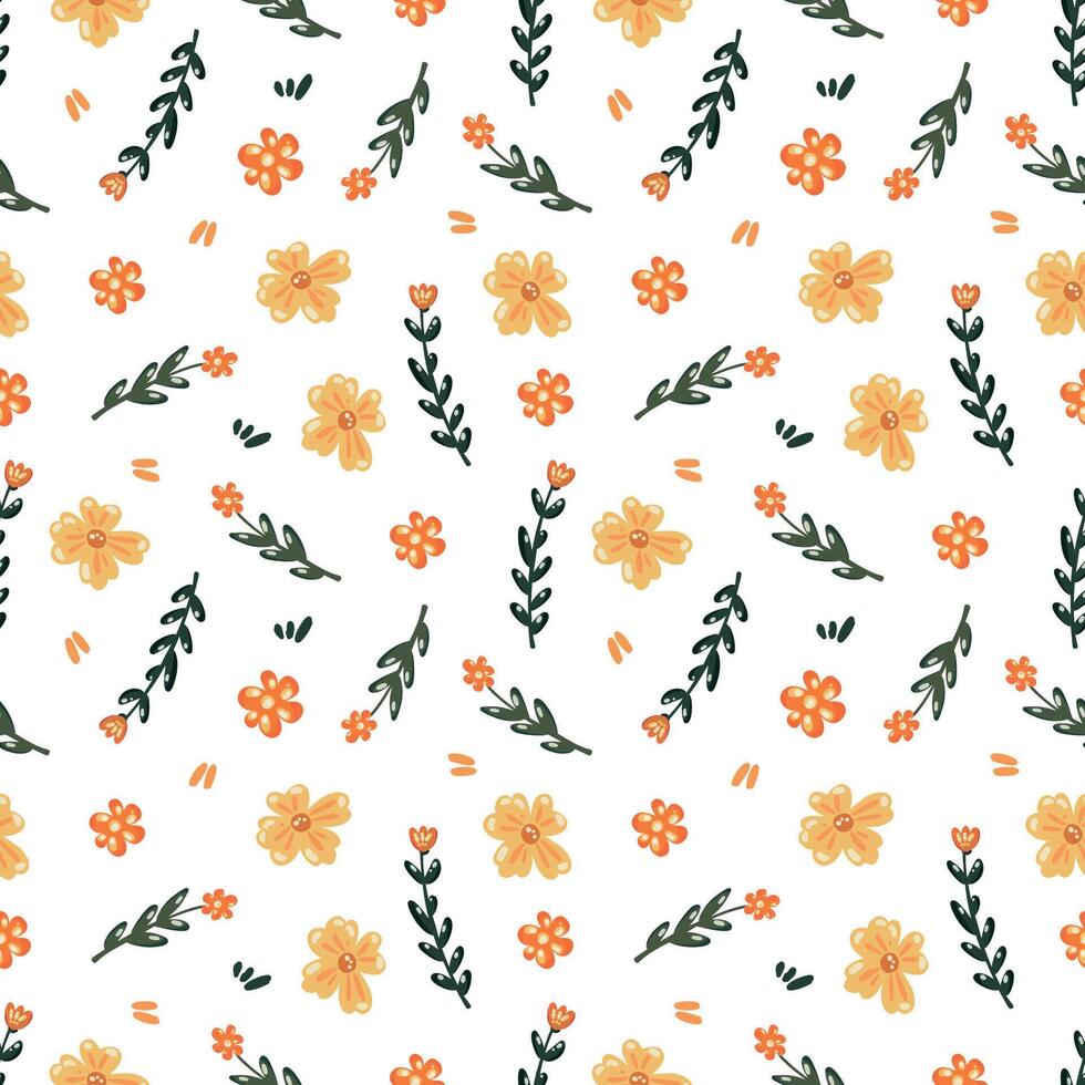 Abstract floral prints. Botanical style with flowers and leaves. Patterns from the flower market. vector