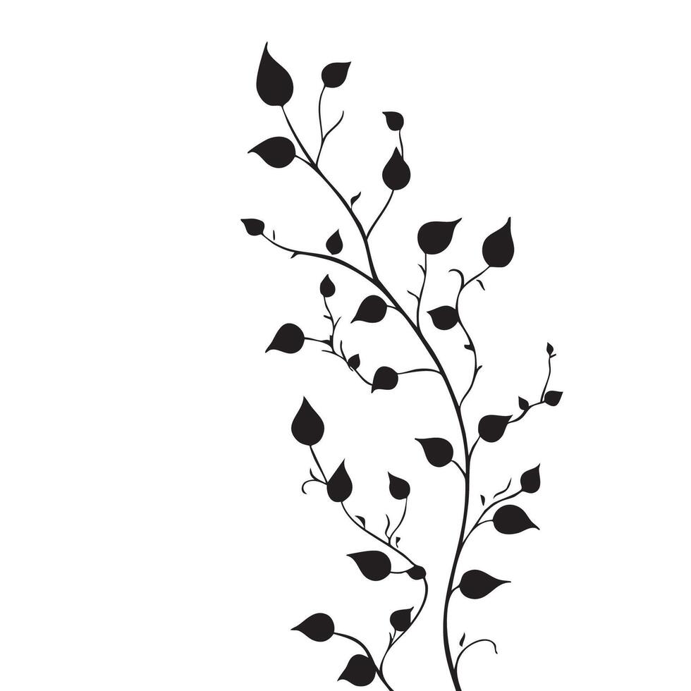 leaf plant silhouette pattern artwork. vector