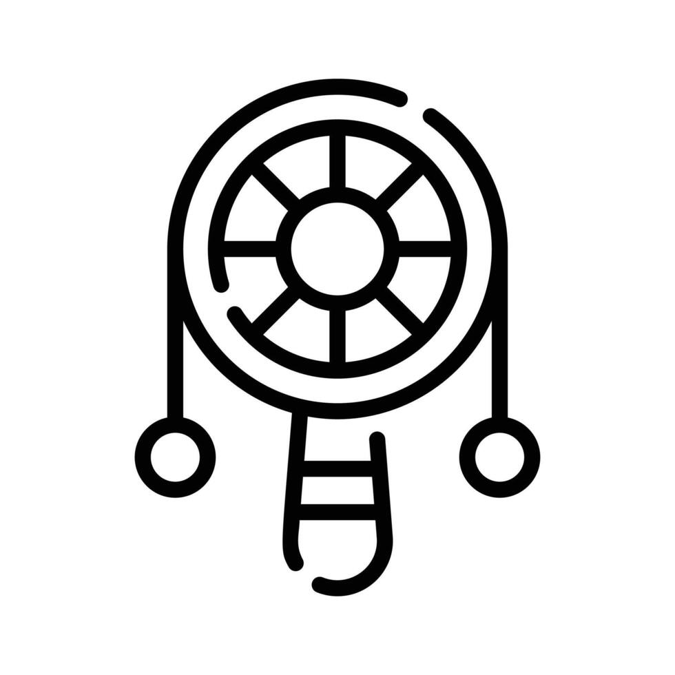 Ready to use linear style icon of snow globe inside pine tree vector