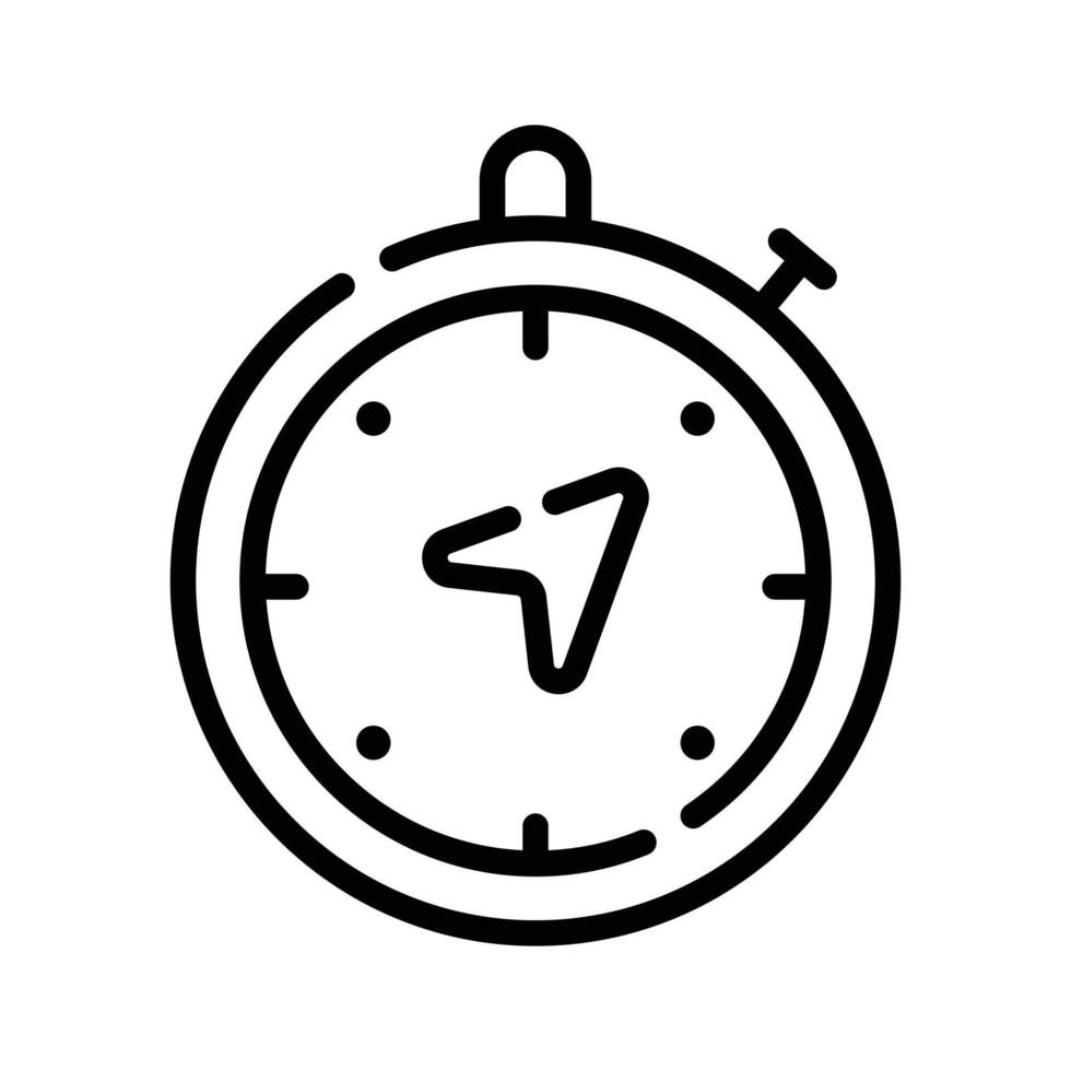 Trendy line style icon of compass tool vector
