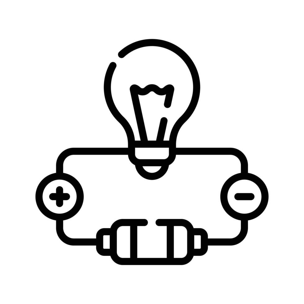 Have a look at this trendy line icon of light experiment vector