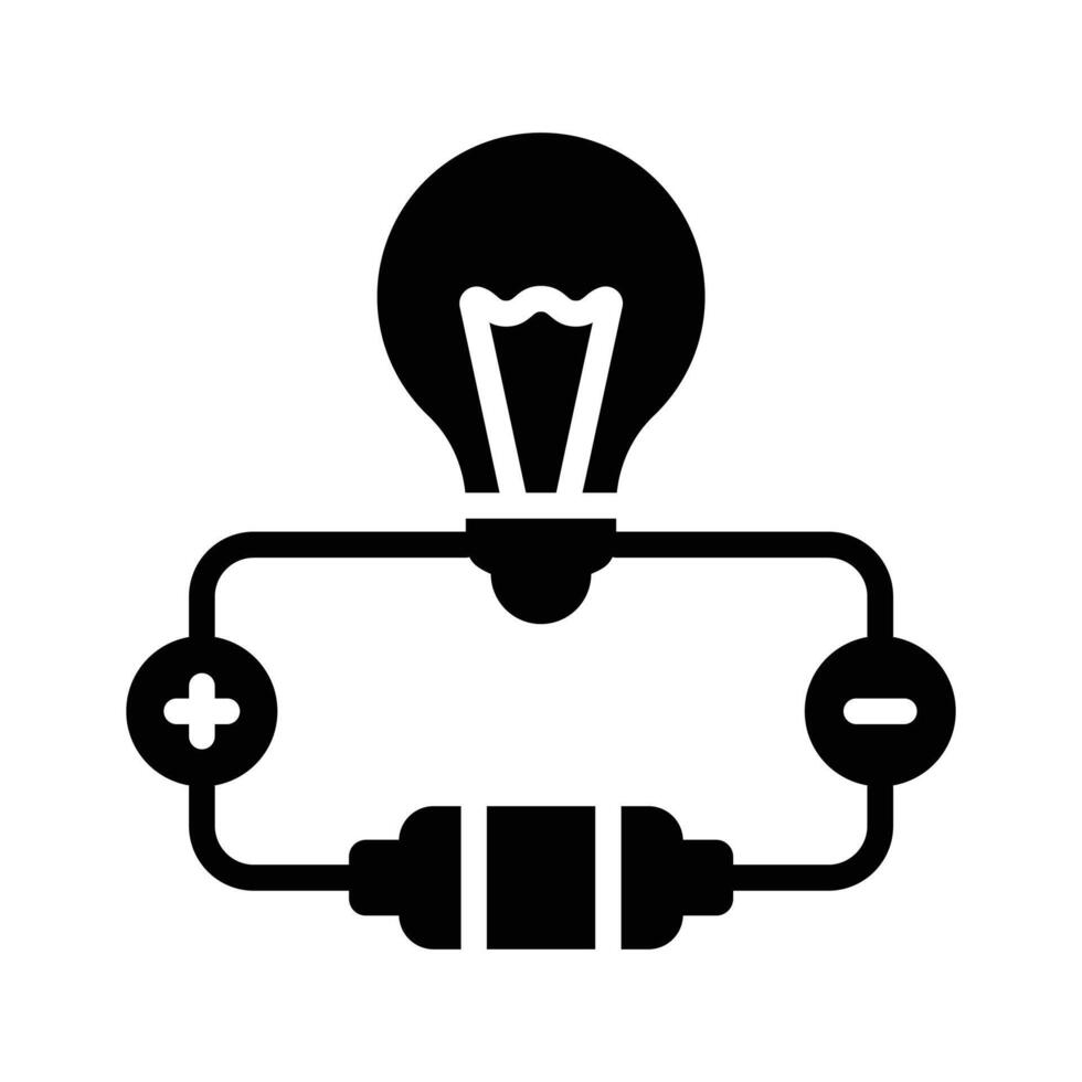 Have a look at this trendy glyph icon of light experiment, vector