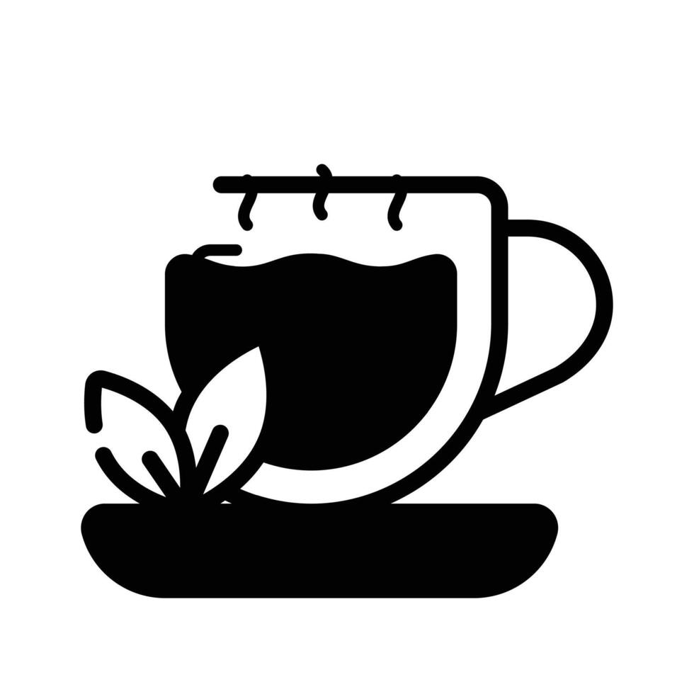 Get your hands on this amazing glyph icon of herbal tea cup. vector