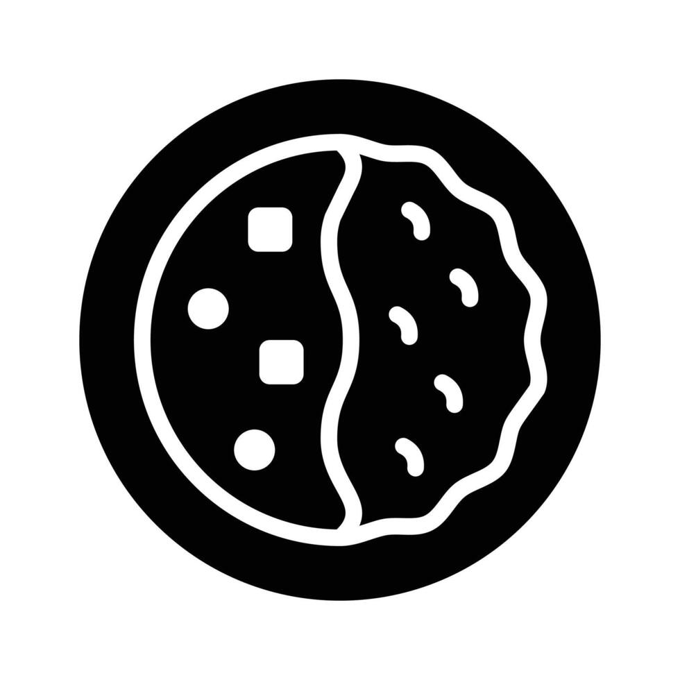 Modern glyph style icon showing curry rice dish vector