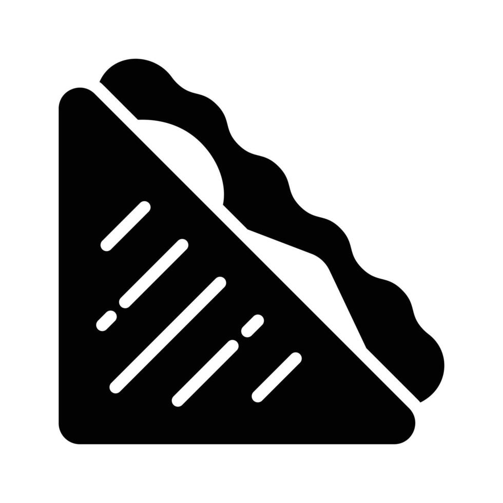 Here is a latest glyph icon of bread sandwich vector