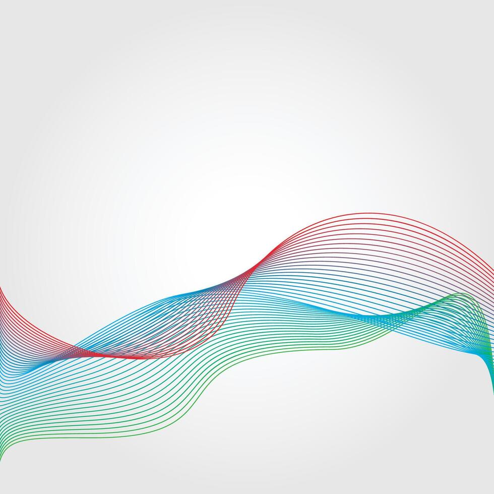 Abstract waves background - Red - green - blue waves vector