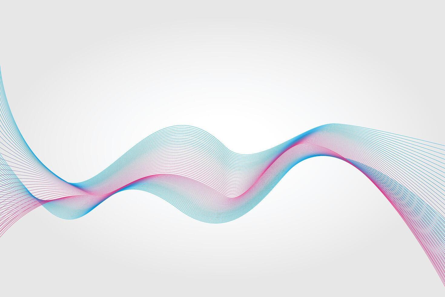 Abstract waves background - blue - pink waves vector