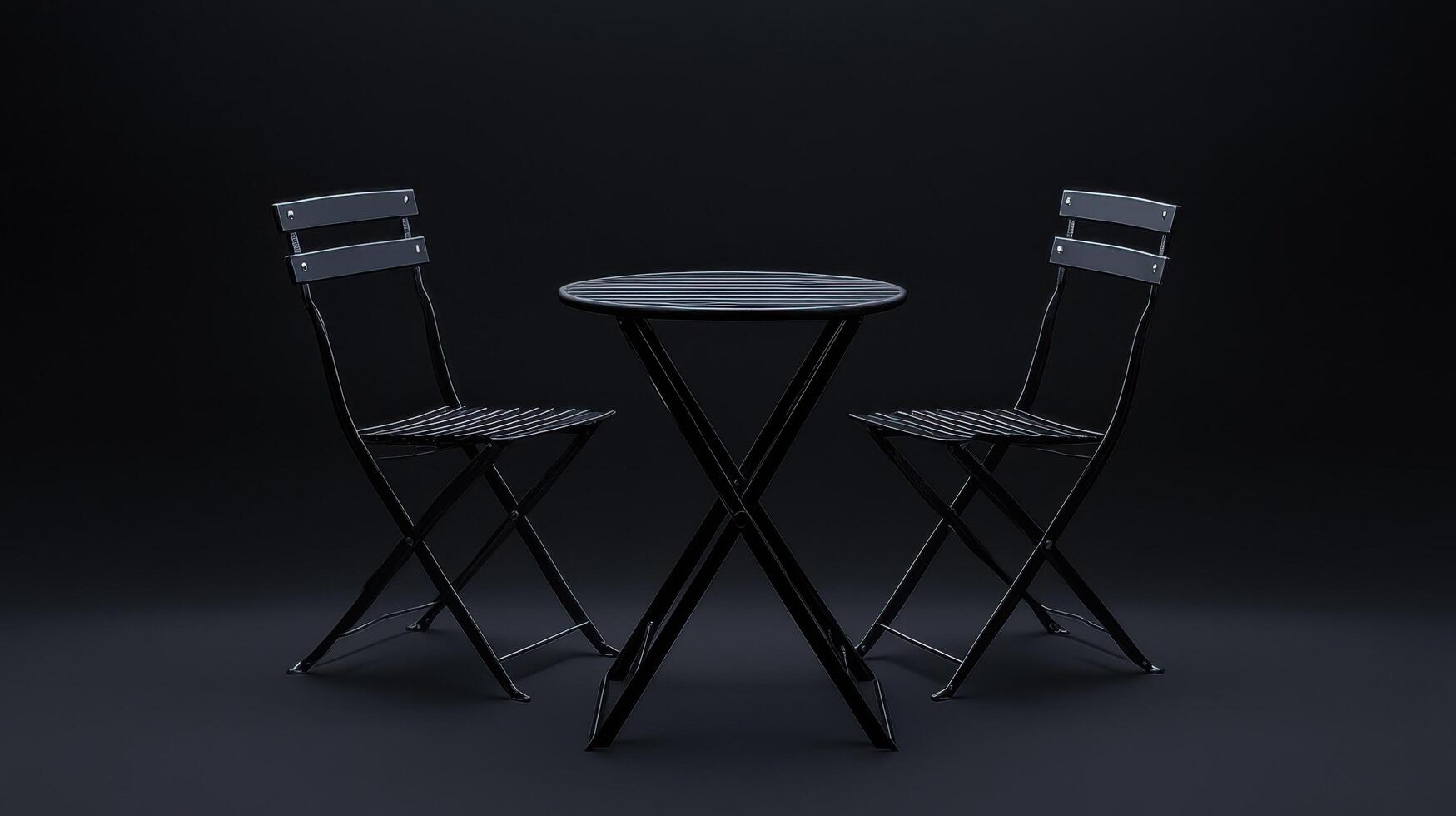 Patio Table and Chairs of Metal Design photo