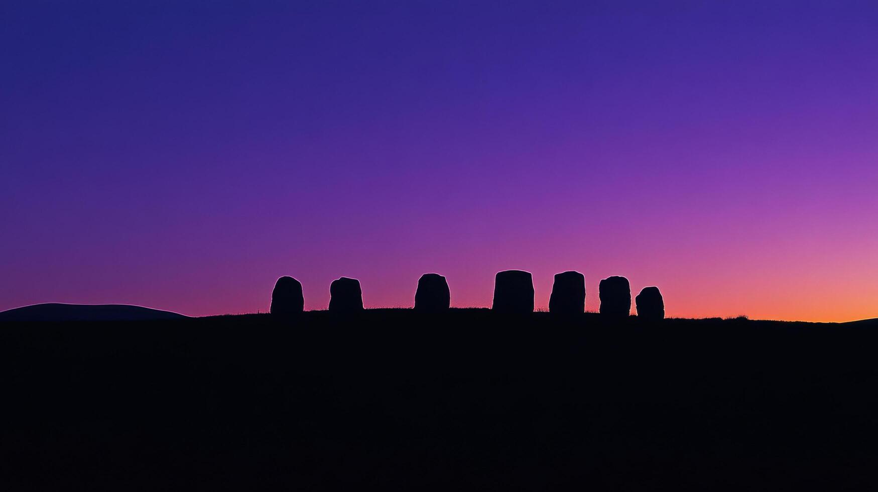 Legendary Megalithic Structure under Early Dawn Rays photo