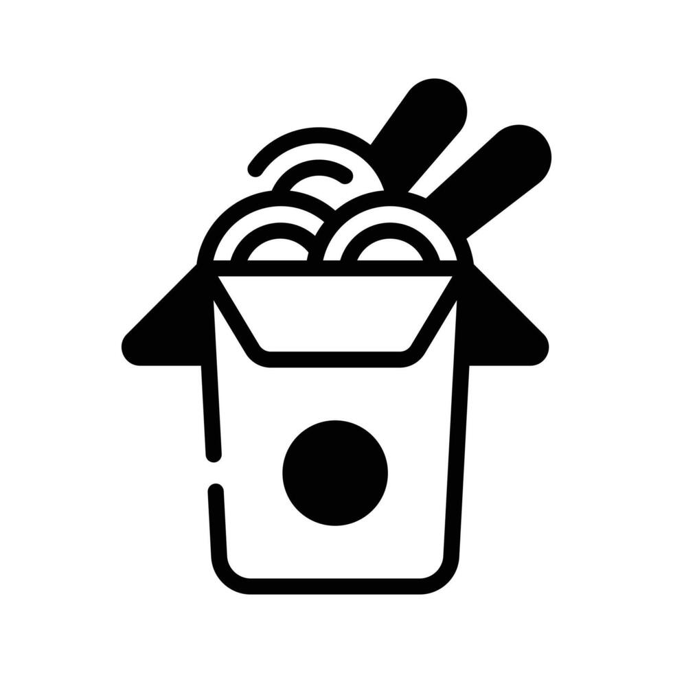 Check this amazing glyph style icon of takeaway food. vector