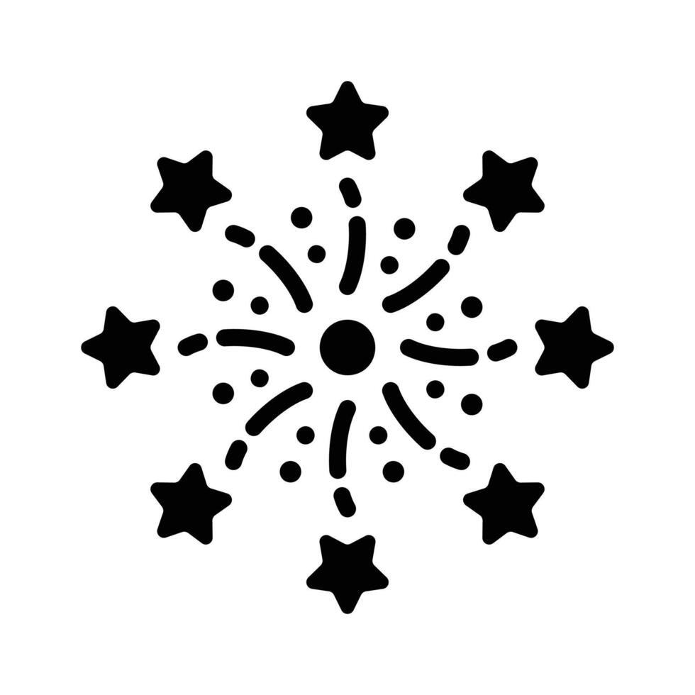 Festive fireworks icon designed in glyph style vector