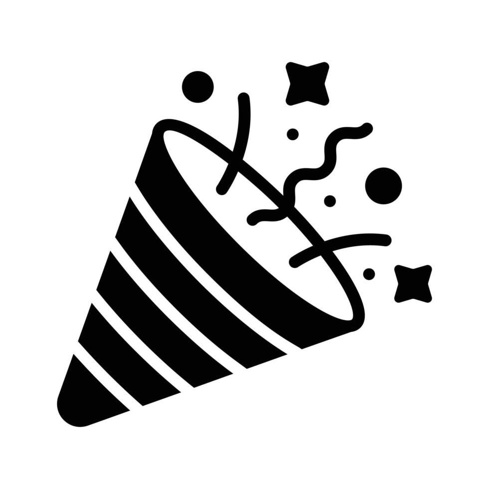Have a look at this latest glyph icon of confetti shower vector
