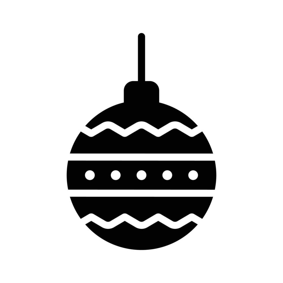 Creatively designed glyph icon of decorative bauble vector
