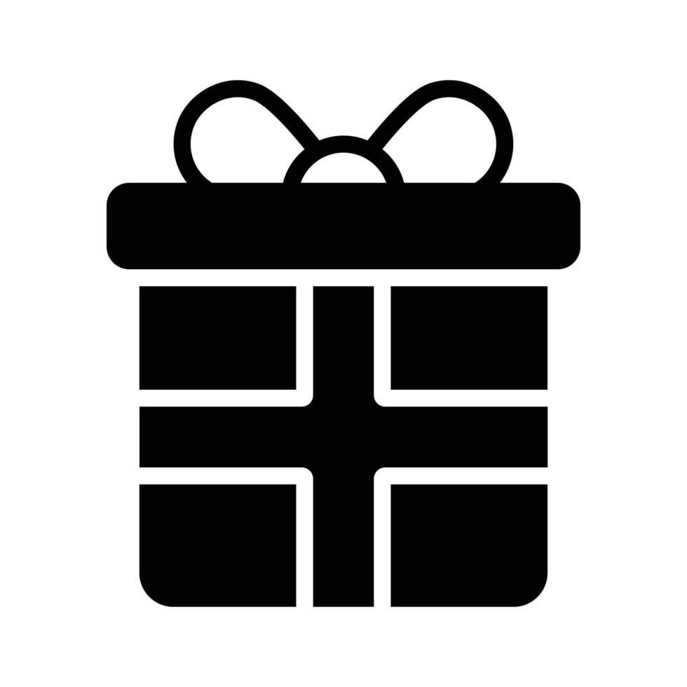 Get a glimpse of our premium glyph icon of gift hamper vector