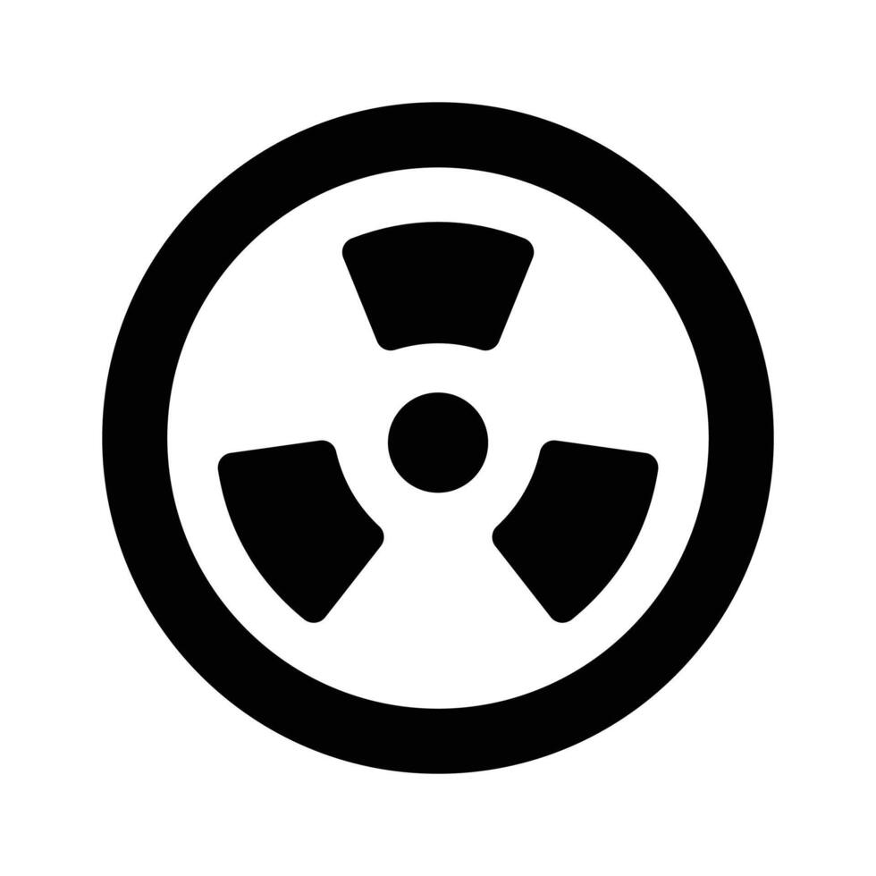 Grab this handy glyph style icon of radioactive symbol, vector