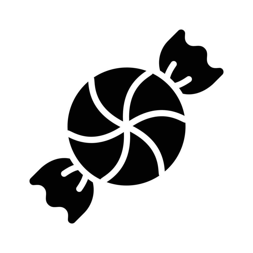 A well designed glyph style icon depicting wrapped swirl candle vector