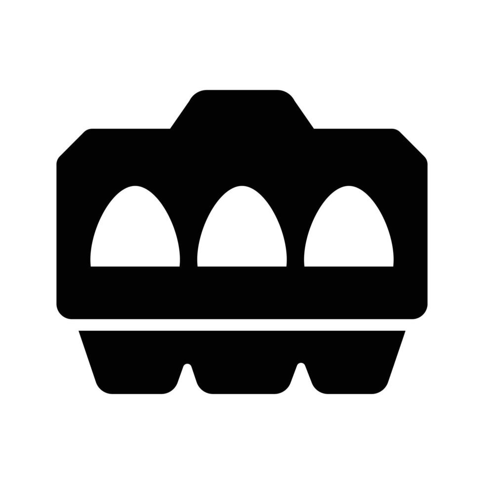 Grab this handy glyph style icon of egg tray vector