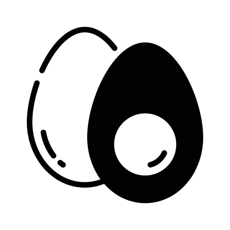 Get your hands on this amazing glyph icon of boiled eggs. vector