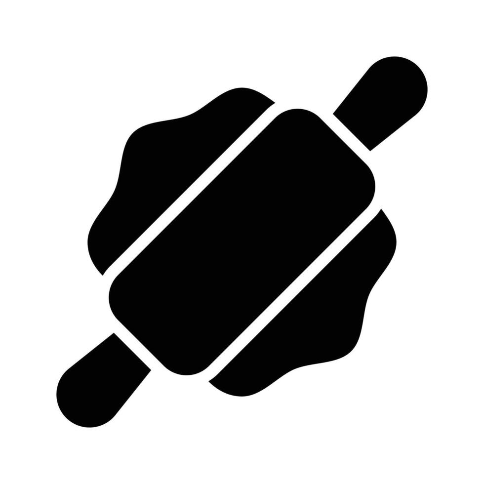 A captivating glyph style icon of rolling dough vector