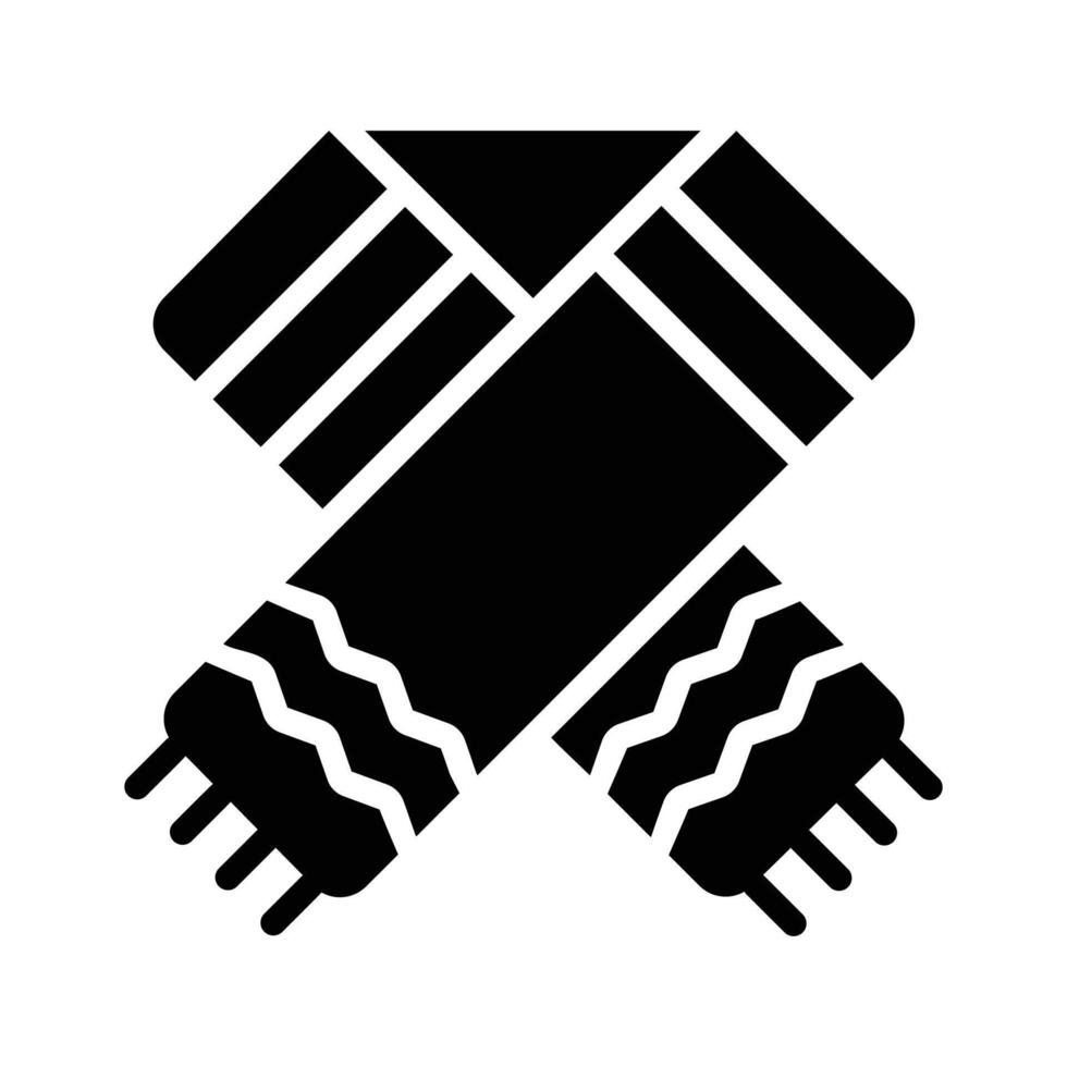 Check out our premium glyph icon of winter scarf vector
