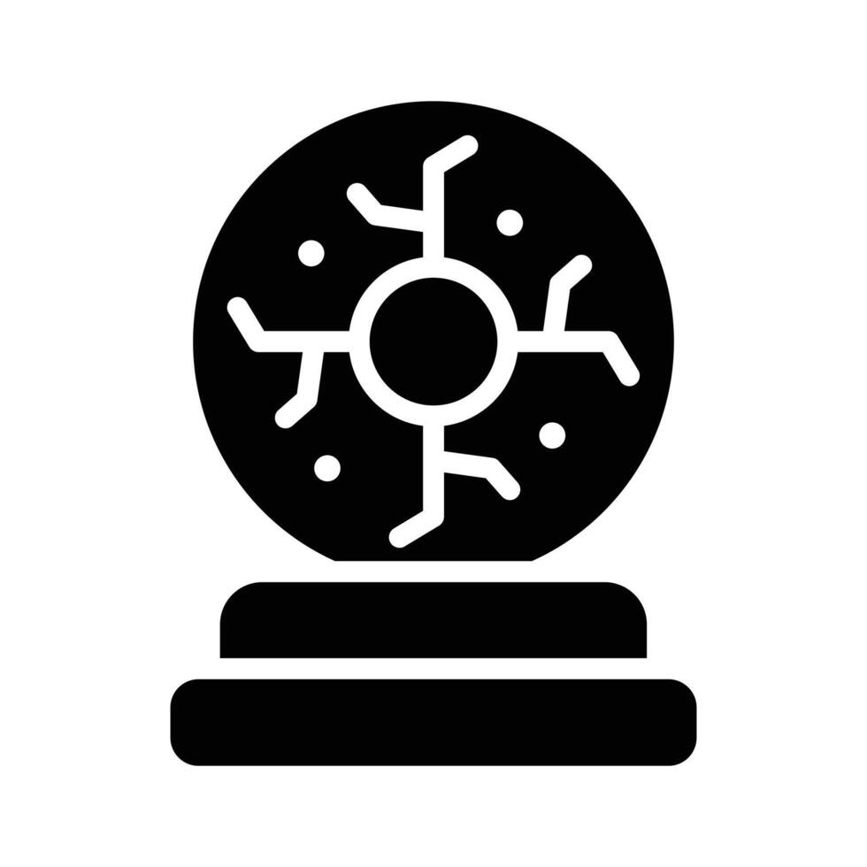 Latest icon of plasma ball designed in glyph style, vector
