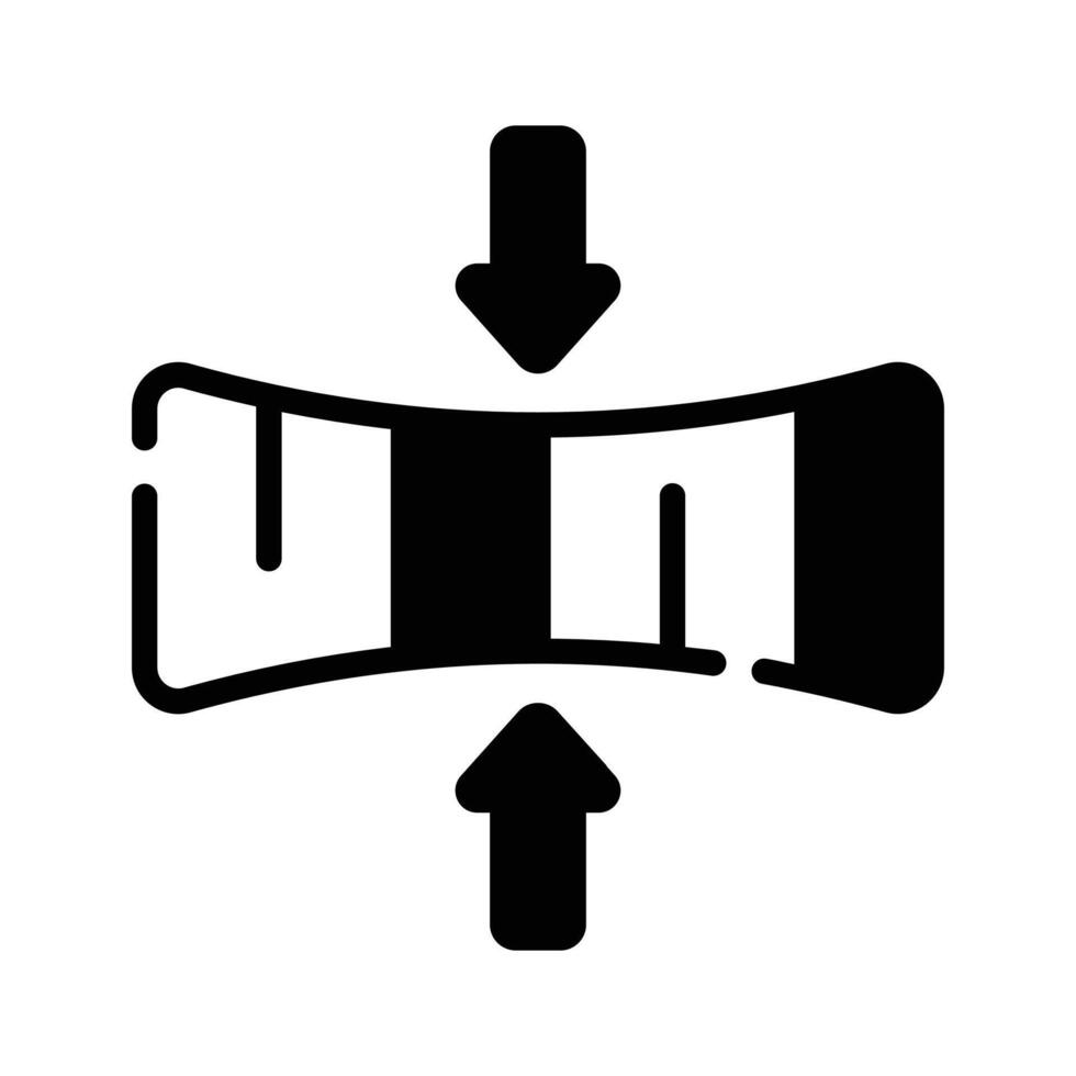 Check this amazing glyph style icon of force,. vector