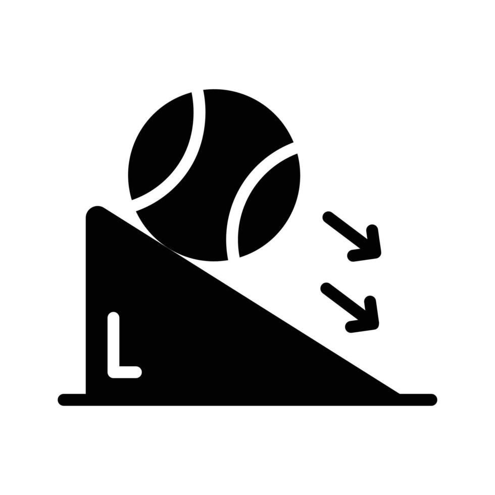 Slope experiment icon designed in glyph style, vector