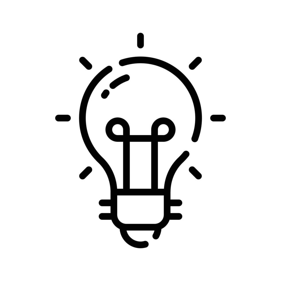 Latest icon of light designed in outline style vector