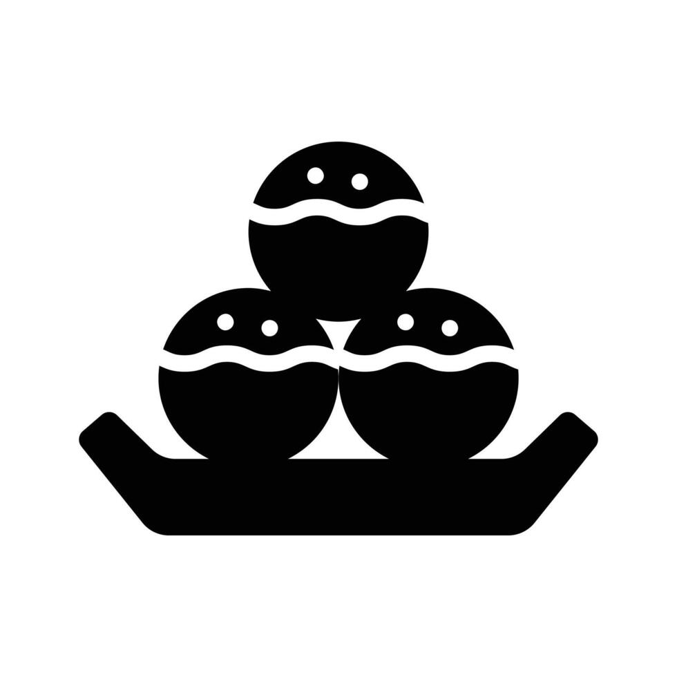 Get this amazing glyph style icon of dessert balls vector