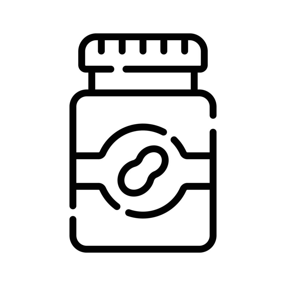 A handy outline style icon of peanut butter bottle vector