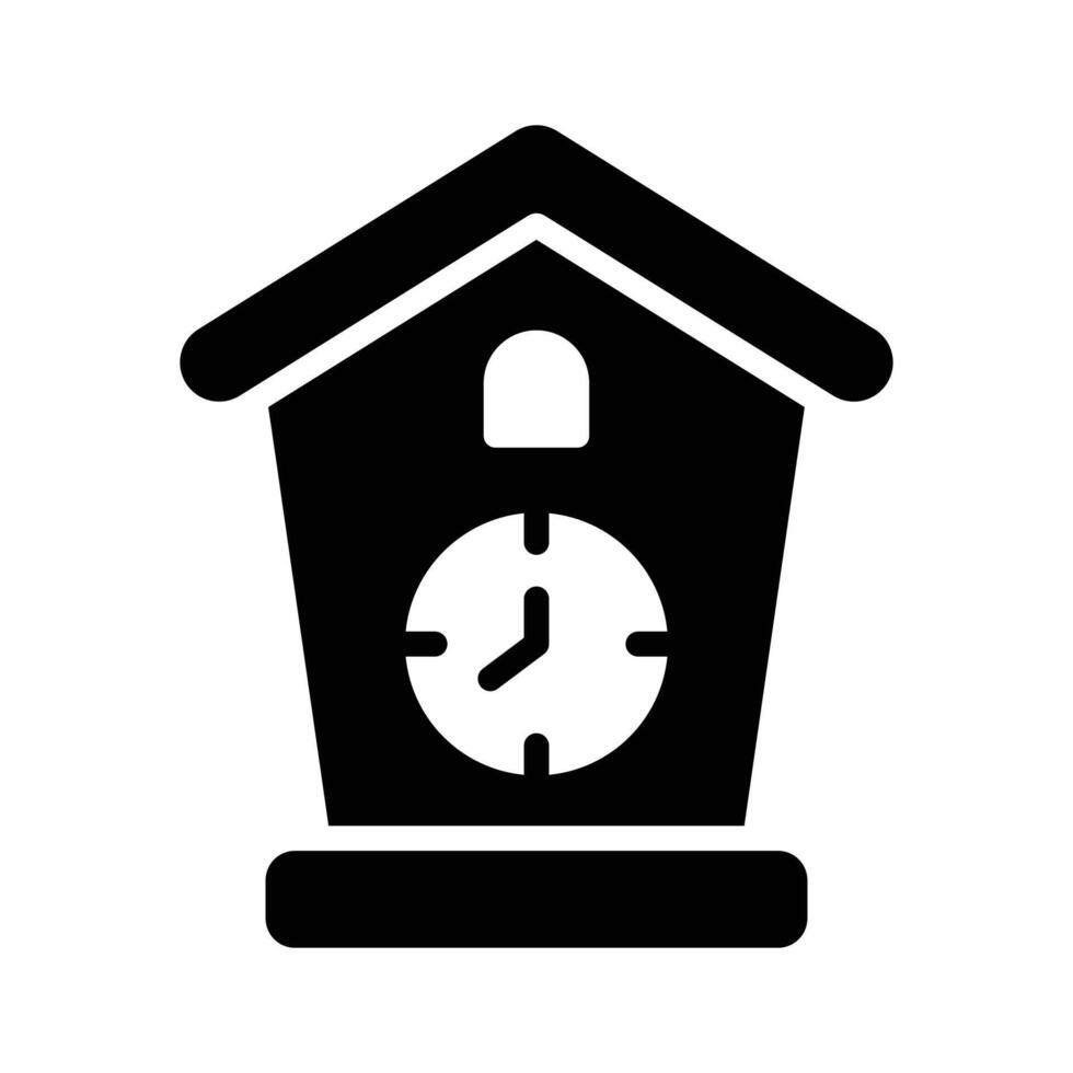Have a look at this trendy glyph icon of wall clock vector
